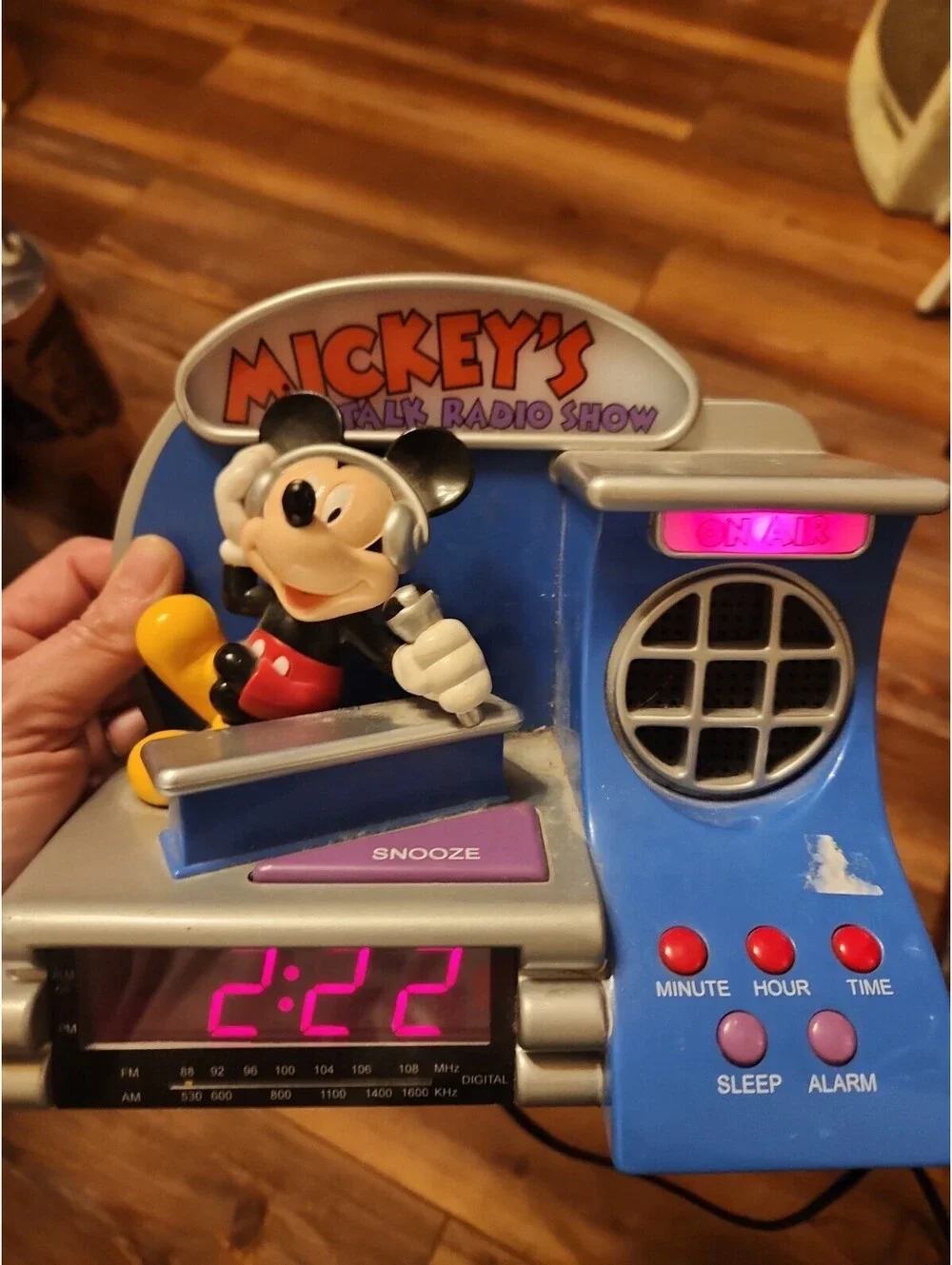Mickey Mouse Disney Band Show Talk Radio Show Clock Radio Collectible!